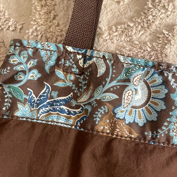 Blue & Brown Paisley Flip Inside Out Tote - Picture 2 of 5
